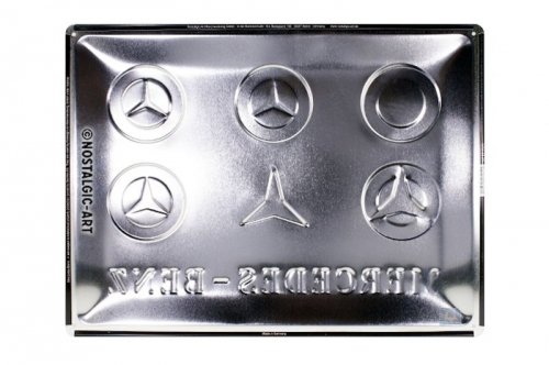 Blechschild "Mercedes Benz Logo Evolution" - 40 x 30cm